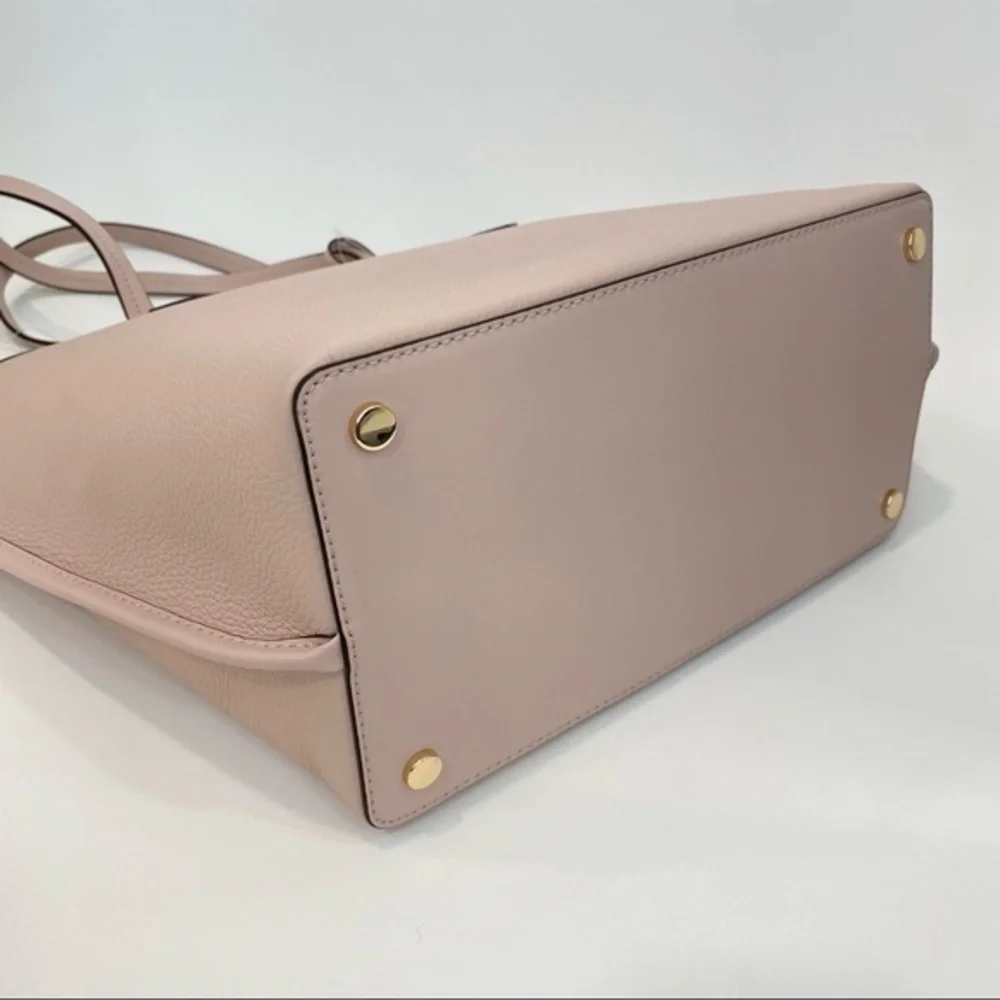 Michael Kors Jane Large Soft Pink Pebbled Leather Tote Bag - Picture 10 of 11
